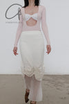 SWAYING/KNIT Pleated Skirt SW22SSB06 White